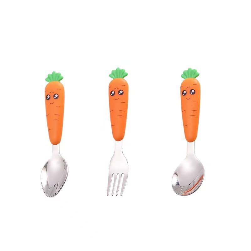 Set, cartoon tableware stainless steel, children's spoon, internet celebrity, stainless steel AISI 304, Birthday gift 5