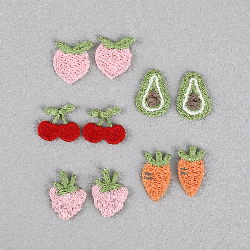 Matte small strawberry, hairgrip, accessory, tights, socks, sweater, with embroidery 3