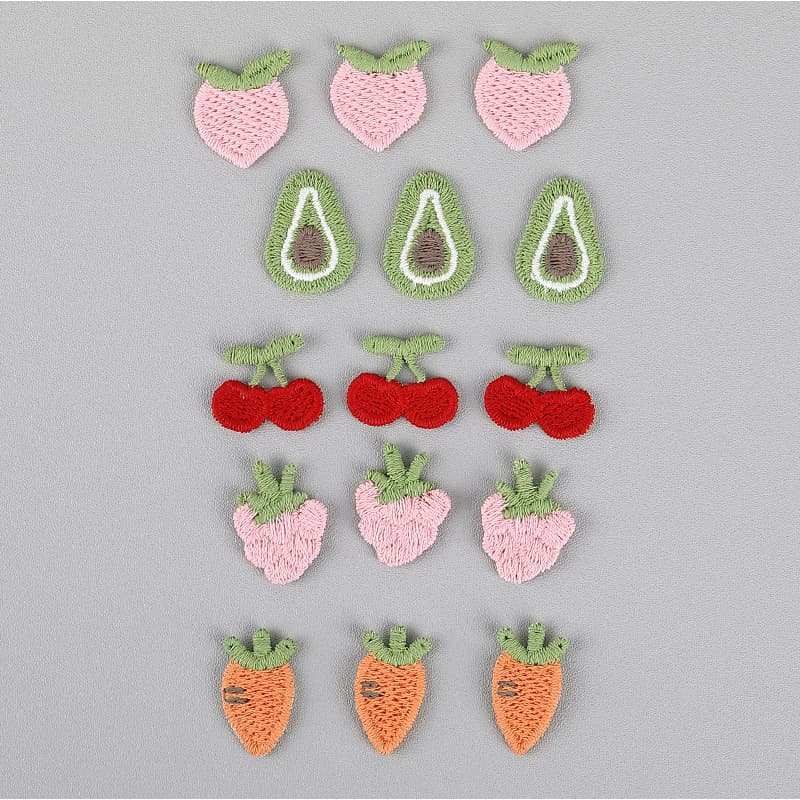 Matte small strawberry, hairgrip, accessory, tights, socks, sweater, with embroidery 4