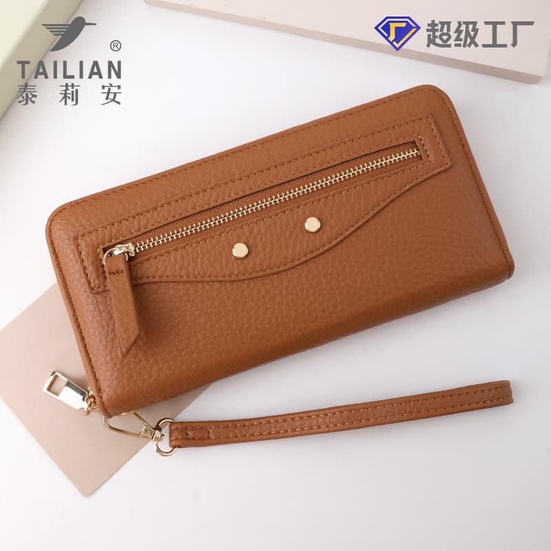 Chain with zipper, long wallet, fashionable shoulder bag, coins 2