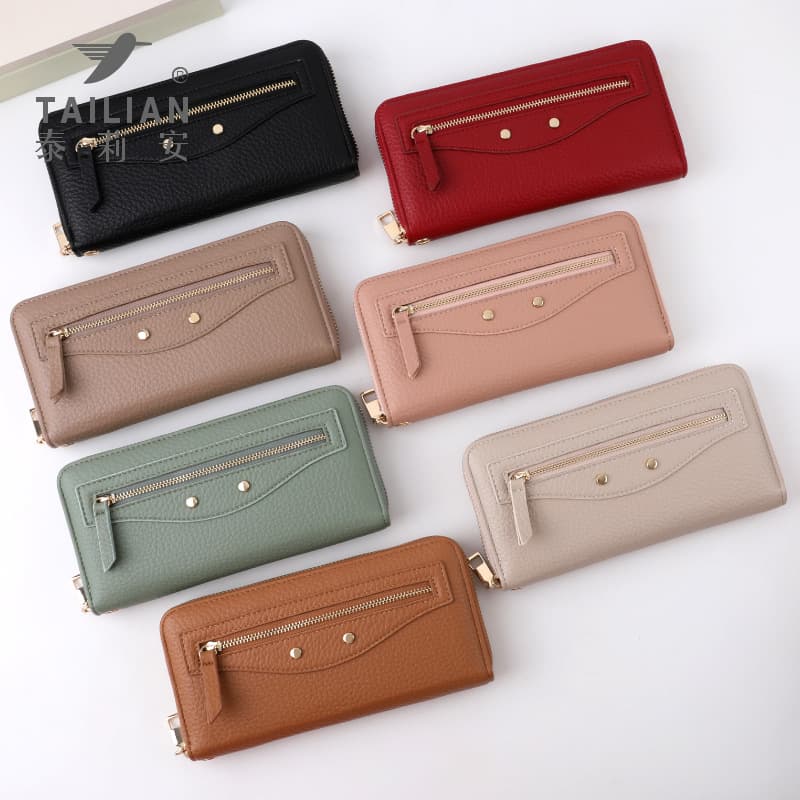 Chain with zipper, long wallet, fashionable shoulder bag, coins 3