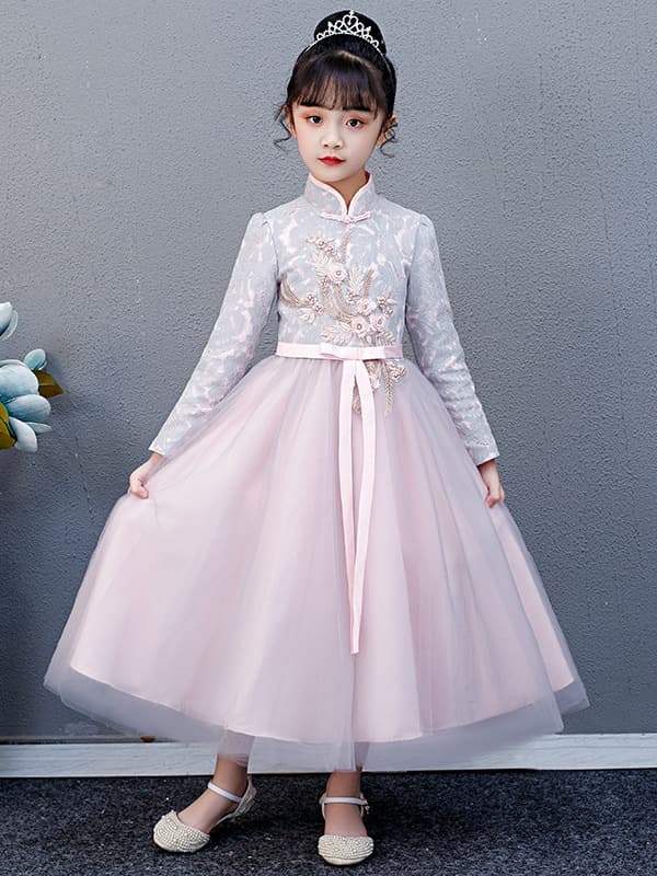 (Cross-border trading), dress, vest, fleece children's long-sleeve, small princess costume, tulle, children's clothing 5
