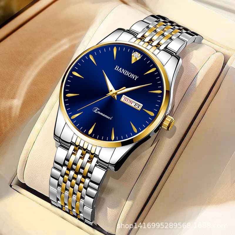 Pinduoduo, men's watch, waterproof calendar, simple and elegant design, (Physicals) 3