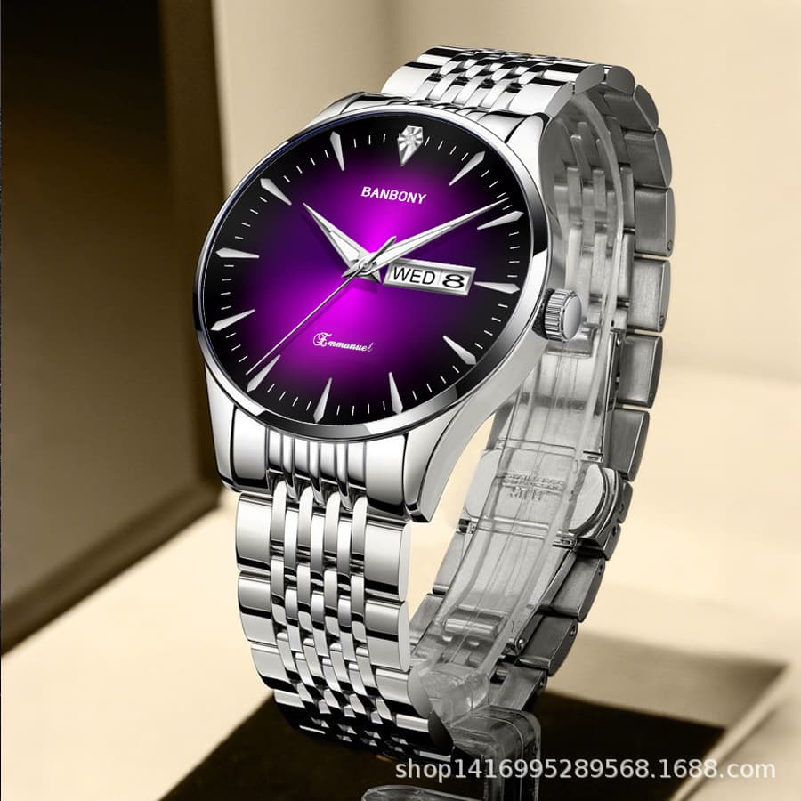Pinduoduo, men's watch, waterproof calendar, simple and elegant design, (Physicals) 4