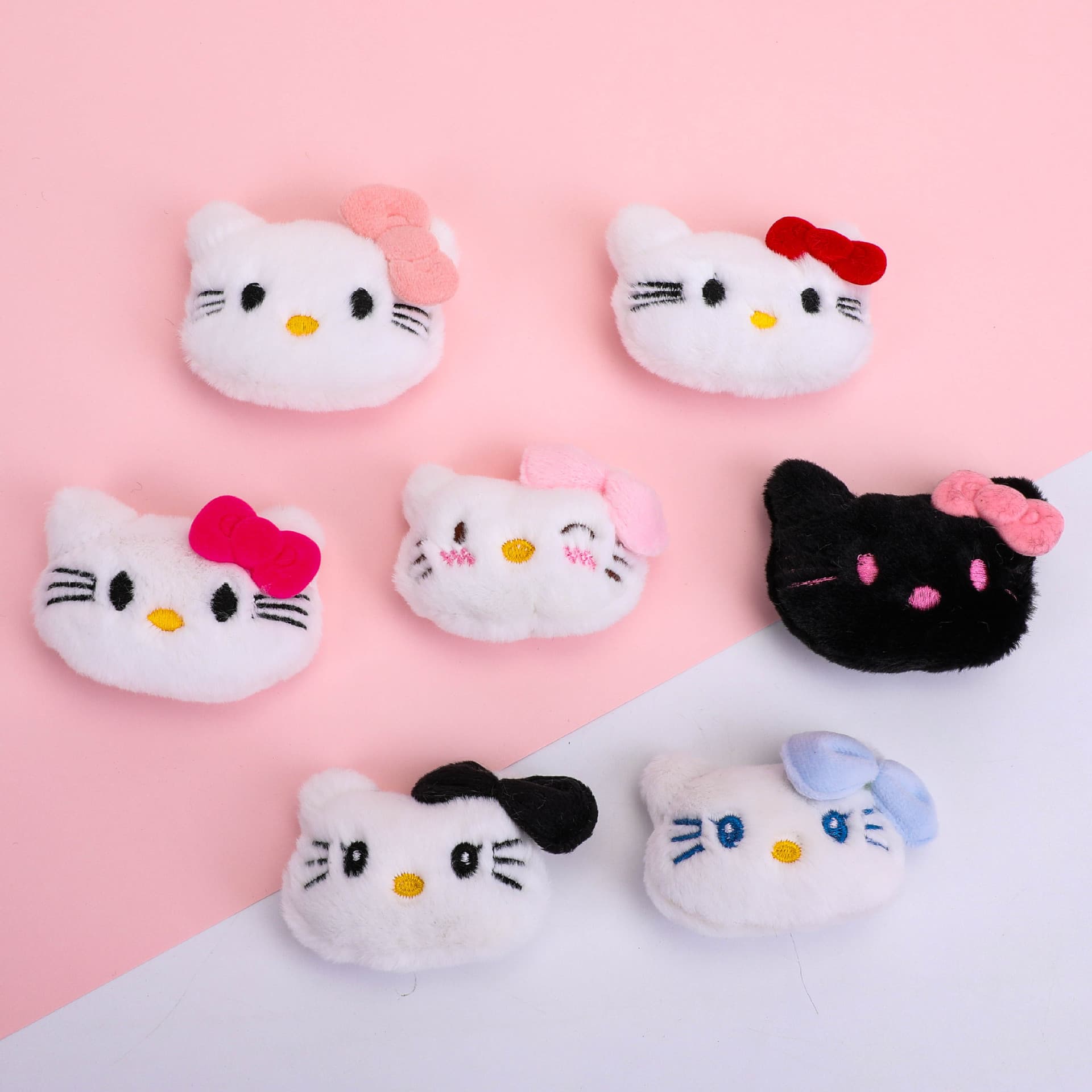 Cartoon plush doll, brooch, scarf, socks, slippers, hat, pijama with accessories, kitten, DIY 3