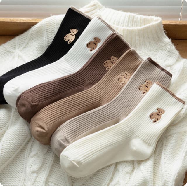Comfortable brand universal pack, knee socks, mid-length 3