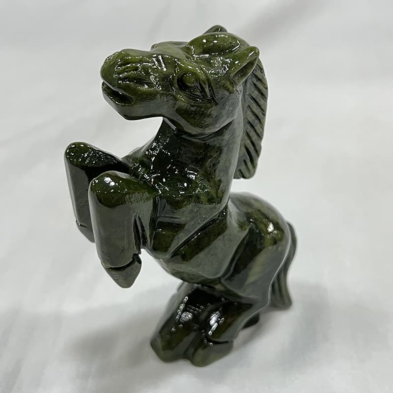 Customized sapphire galloping horse home ornaments zodiac jade crafts horse burial burial supplies tribute ornaments 2