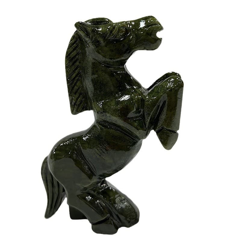 Customized sapphire galloping horse home ornaments zodiac jade crafts horse burial burial supplies tribute ornaments 5