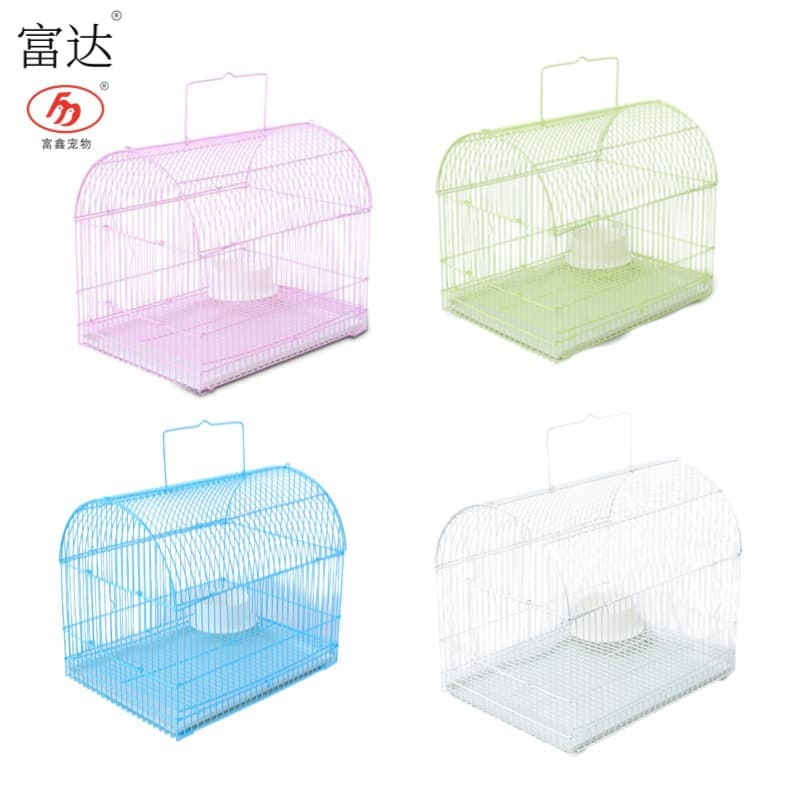 Semi-circular rabbit cage Dutch pig handheld small rabbit cage iron cage pet supplies Guinea pig transport cage folding rabbit 1 2