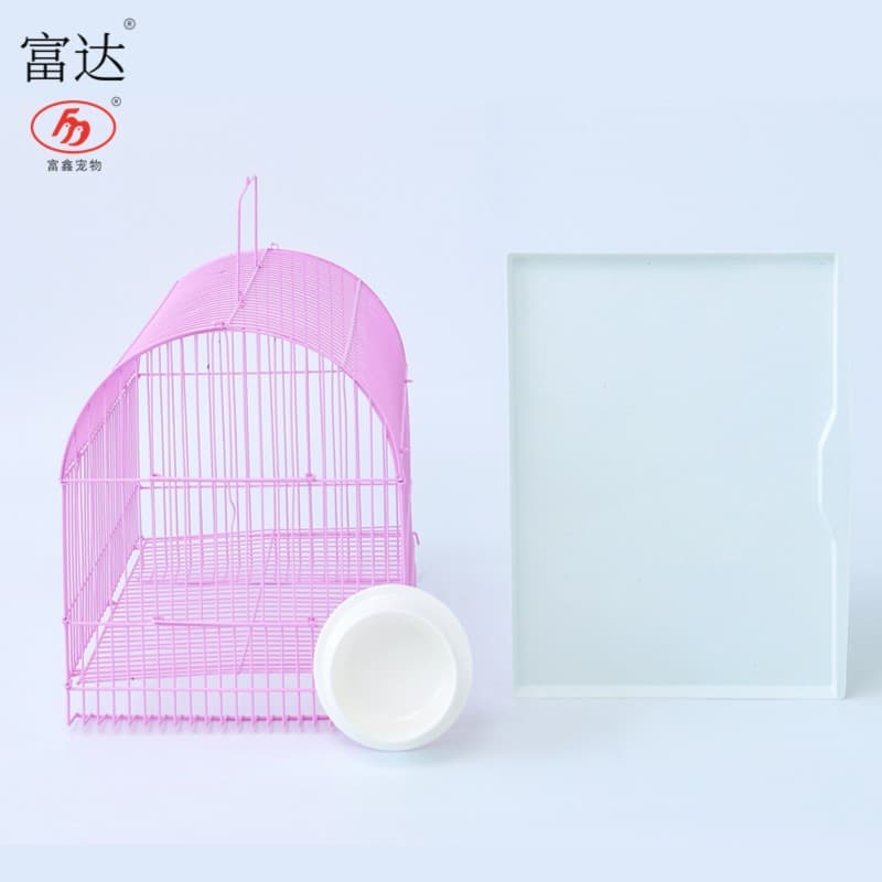 Semi-circular rabbit cage Dutch pig handheld small rabbit cage iron cage pet supplies Guinea pig transport cage folding rabbit 1 3