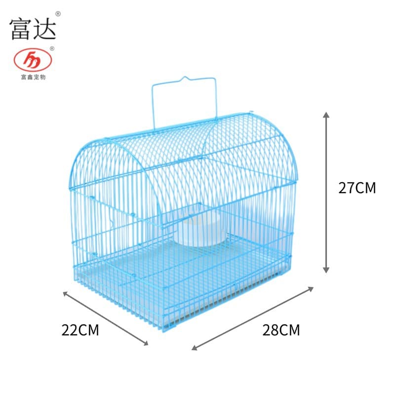 Semi-circular rabbit cage Dutch pig handheld small rabbit cage iron cage pet supplies Guinea pig transport cage folding rabbit 1 4