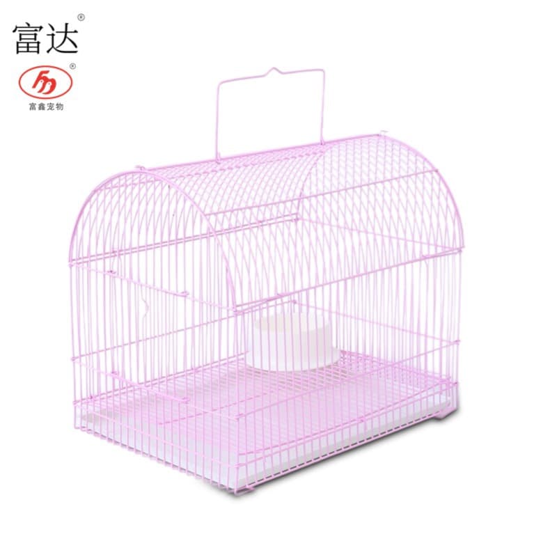 Semi-circular rabbit cage Dutch pig handheld small rabbit cage iron cage pet supplies Guinea pig transport cage folding rabbit 1 5