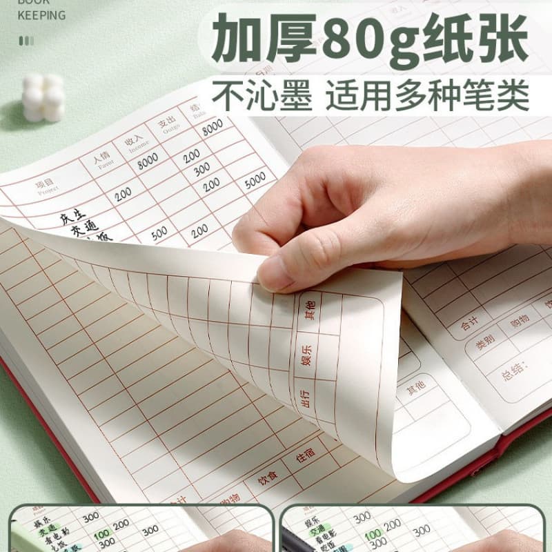 Annual account book manual details household life daily expenses cash diary personal relationships financial management 2