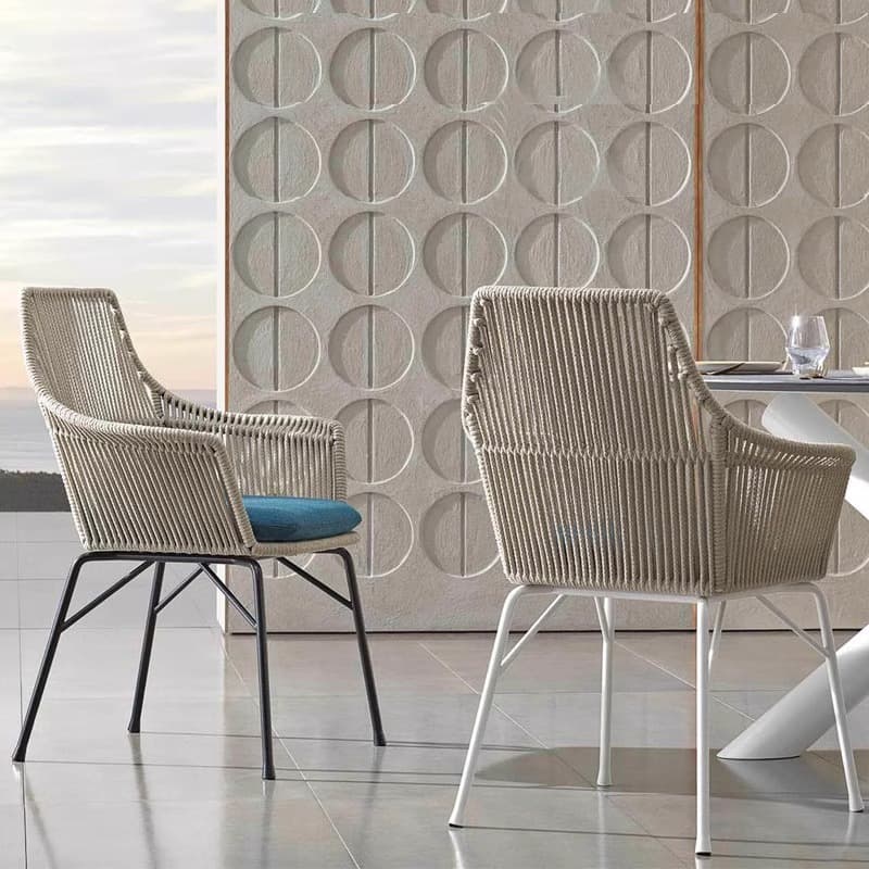 Outdoor rattan chair coffee table three-piece set courtyard garden open-air outdoor balcony rope single sofa chair courtyard outdoor 4