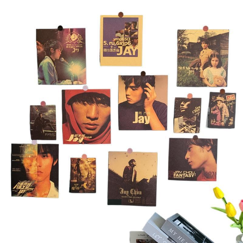 [Jay Chou] Decorative poster card paper movie animation student dormitory desk background wall diy wall sticker 5