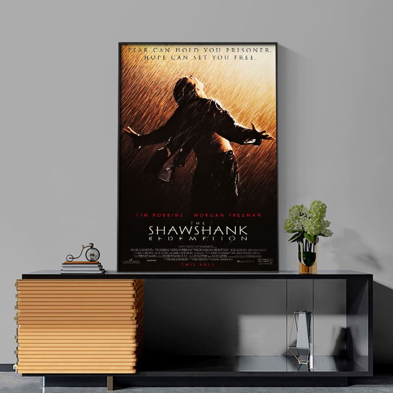 Shawshank's redemption hanging painting niche art bedroom decoration painting inspirational movie poster study background wall mural 3
