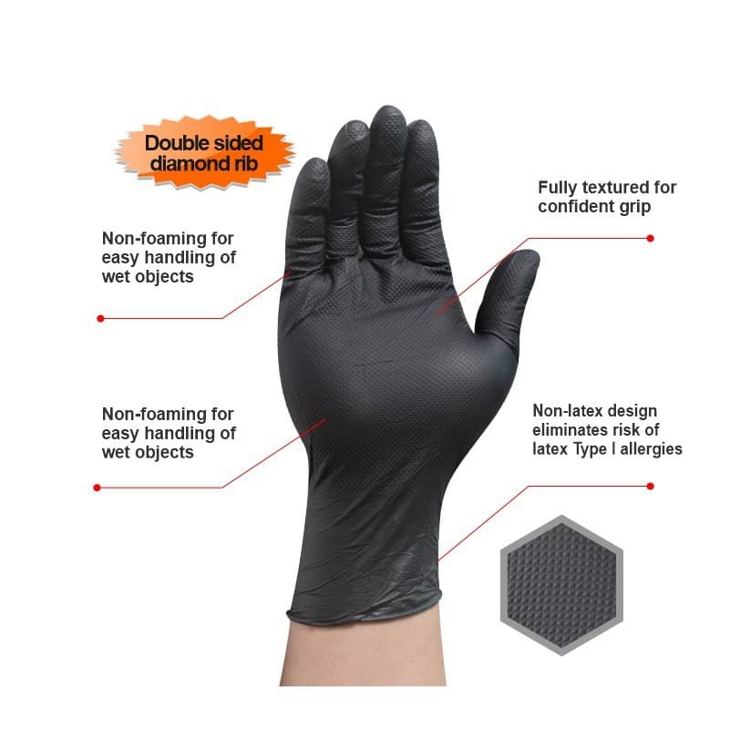 [Thickened GloveMechanicsNitrile Gloves Disposable Gloves] 2