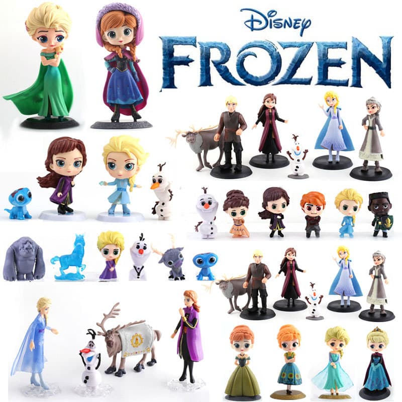 Frozen series Elsa Anna Olaf character doll model cake decoration ornaments collection hand-made gift