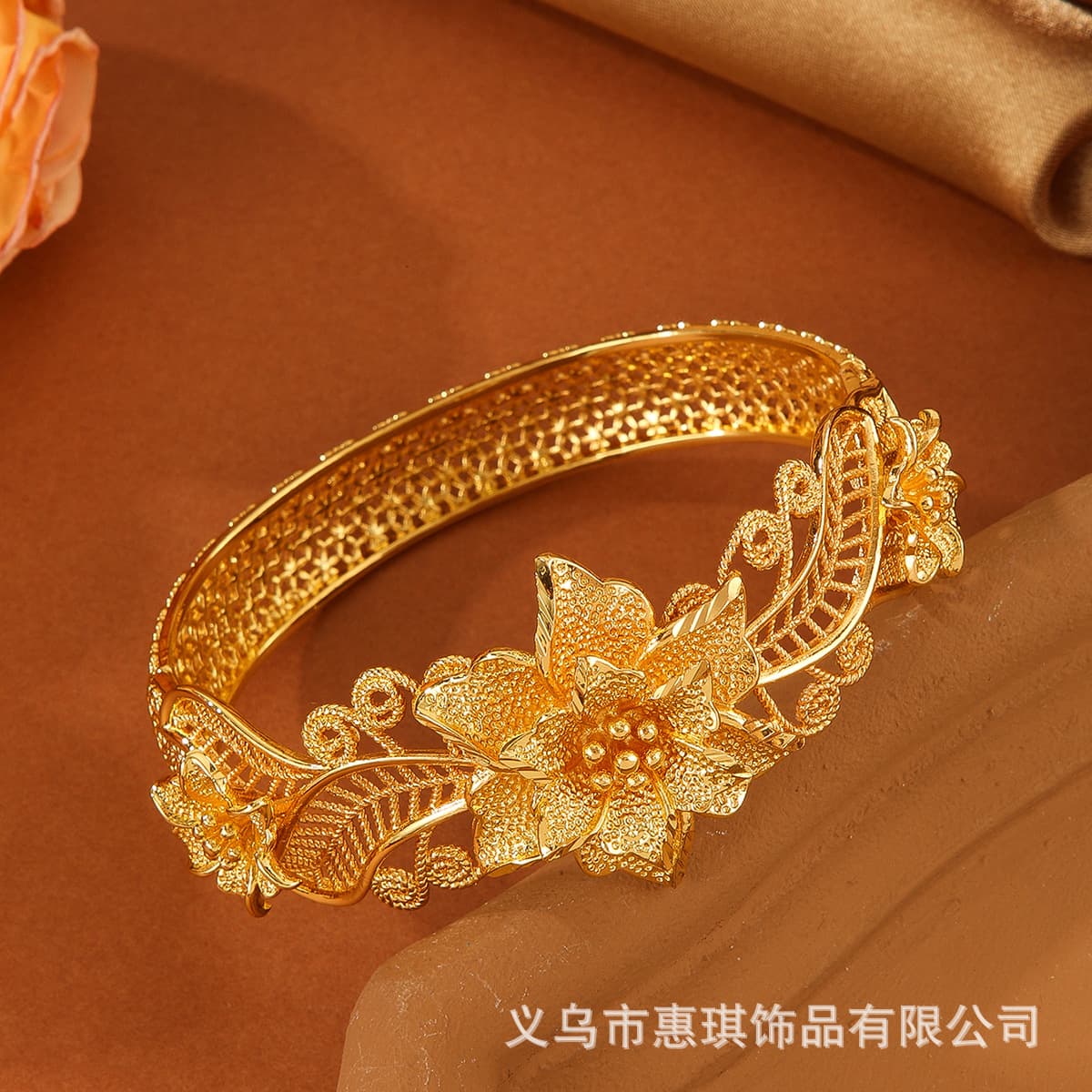 (Cross-border trading), copper retro gold bracelet for bride 4