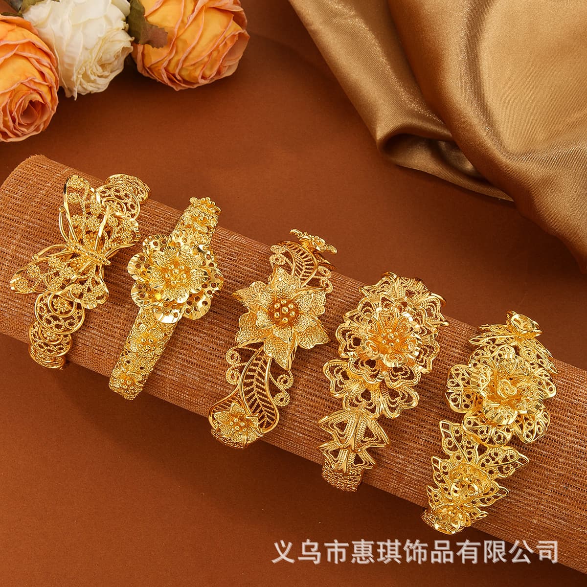 (Cross-border trading), copper retro gold bracelet for bride 1