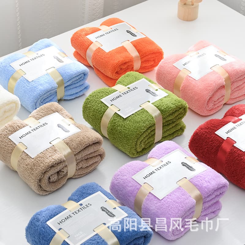 Coral towel, velvet creative gift box, Birthday gift, creative gift 2