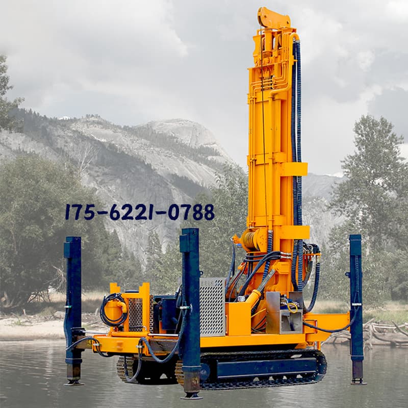 600m hydraulic well drilling rig, crawler-type water and gas dual-purpose well drilling machine, large deep water well pneumatic drilling machine 2