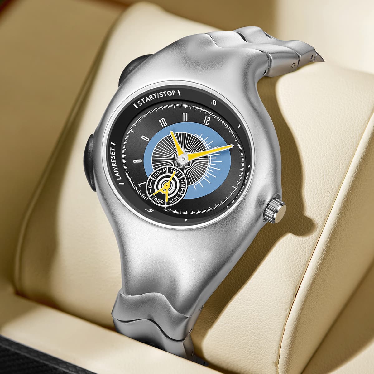 Genuine mechanical retro fashionable brand quartz watch, 2 carat 1