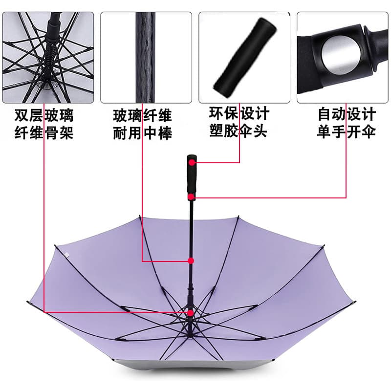 Umbrella solar-powered, with your logo imprint, custom-made 4