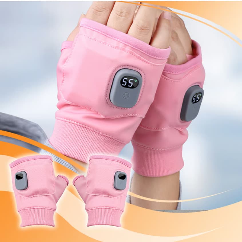 Smart Thermostatic Heated Fingerless Gloves Heating Gloves Warm Gloves 2