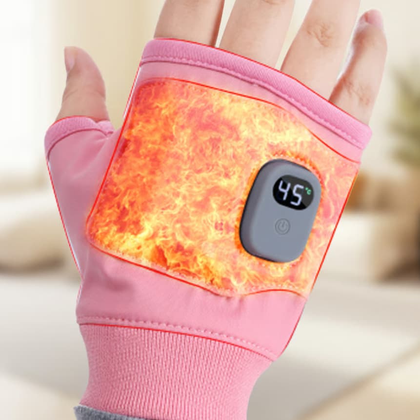 Smart Thermostatic Heated Fingerless Gloves Heating Gloves Warm Gloves 3