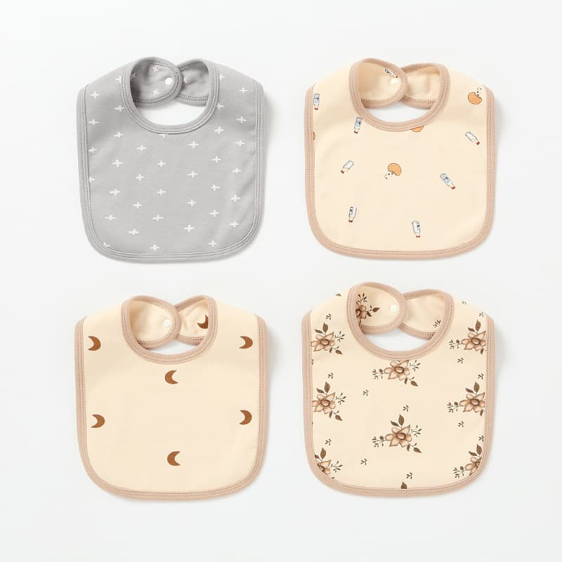 Cartoon cotton children's eating bib for men and women girl's for food for new born, water absorbent, with pocket 1
