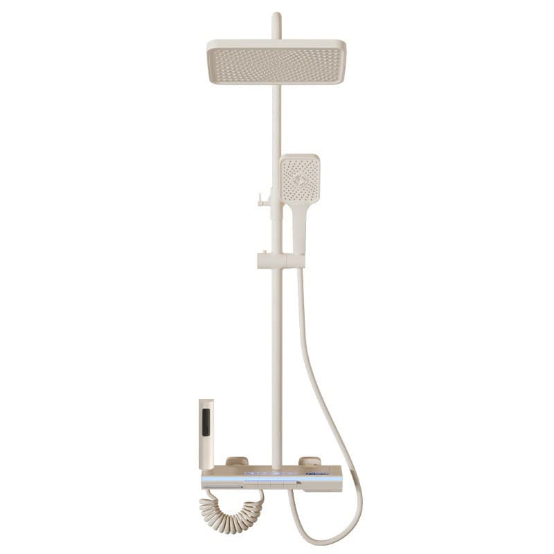 White lights, brass set for bathroom, piano, with LED display 5