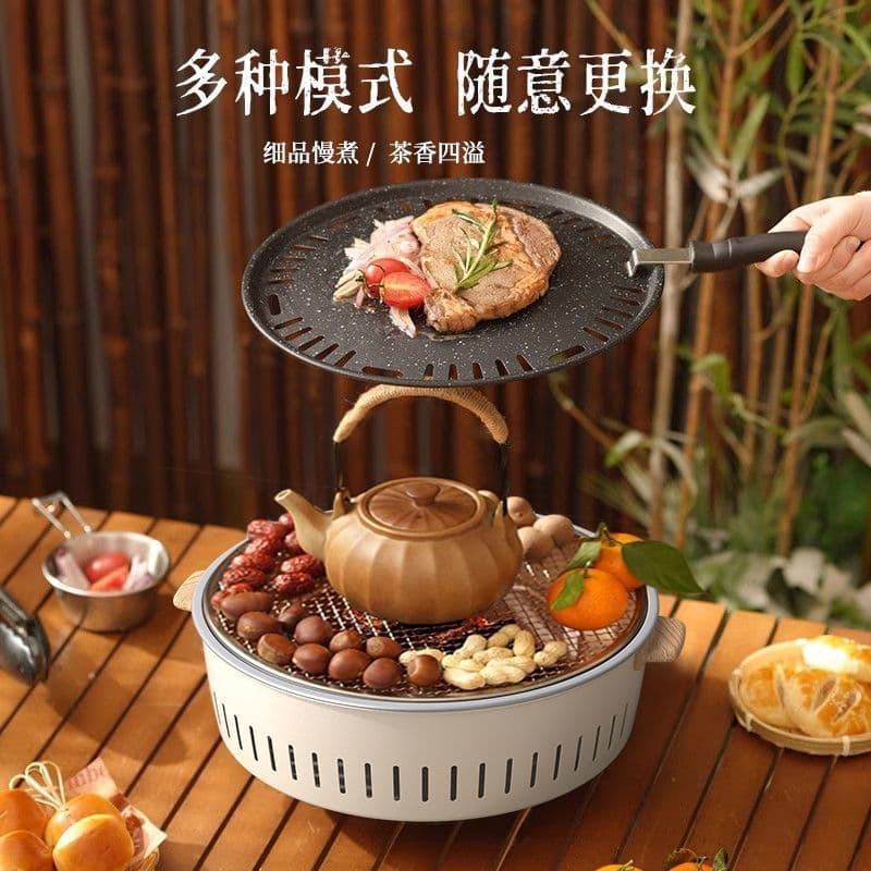 Strictly selected electric barbecue stove for making tea around the stove, electric carbon dual-purpose appliance, electric barbecue stove, household barbecue stove 4