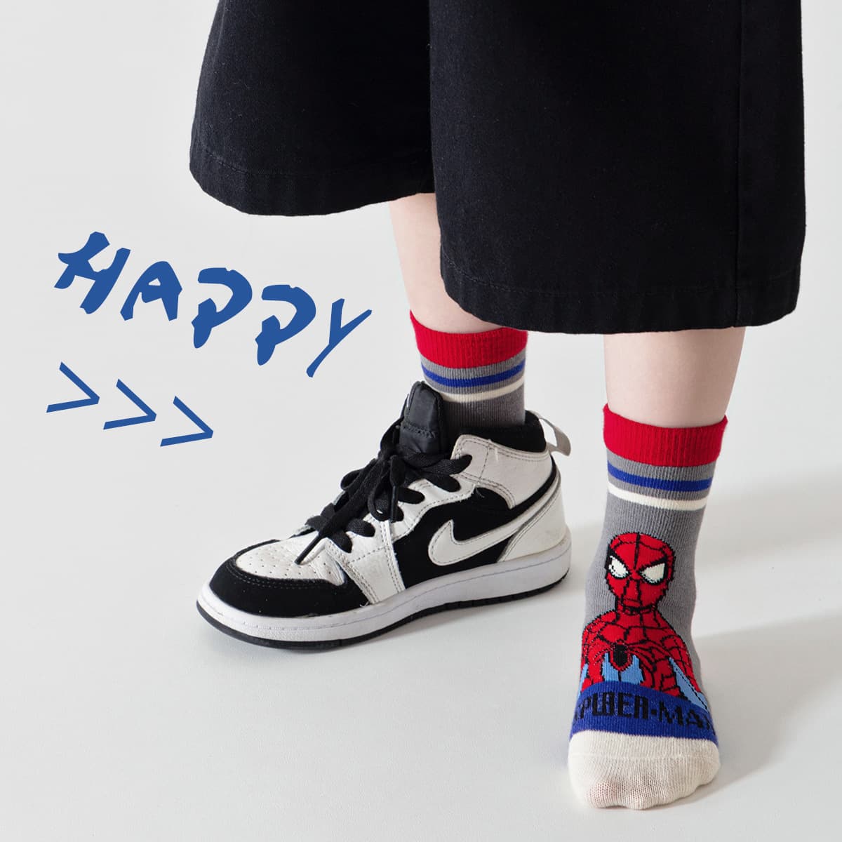 Cartoon children's spring autumn knee socks for students for boys 4