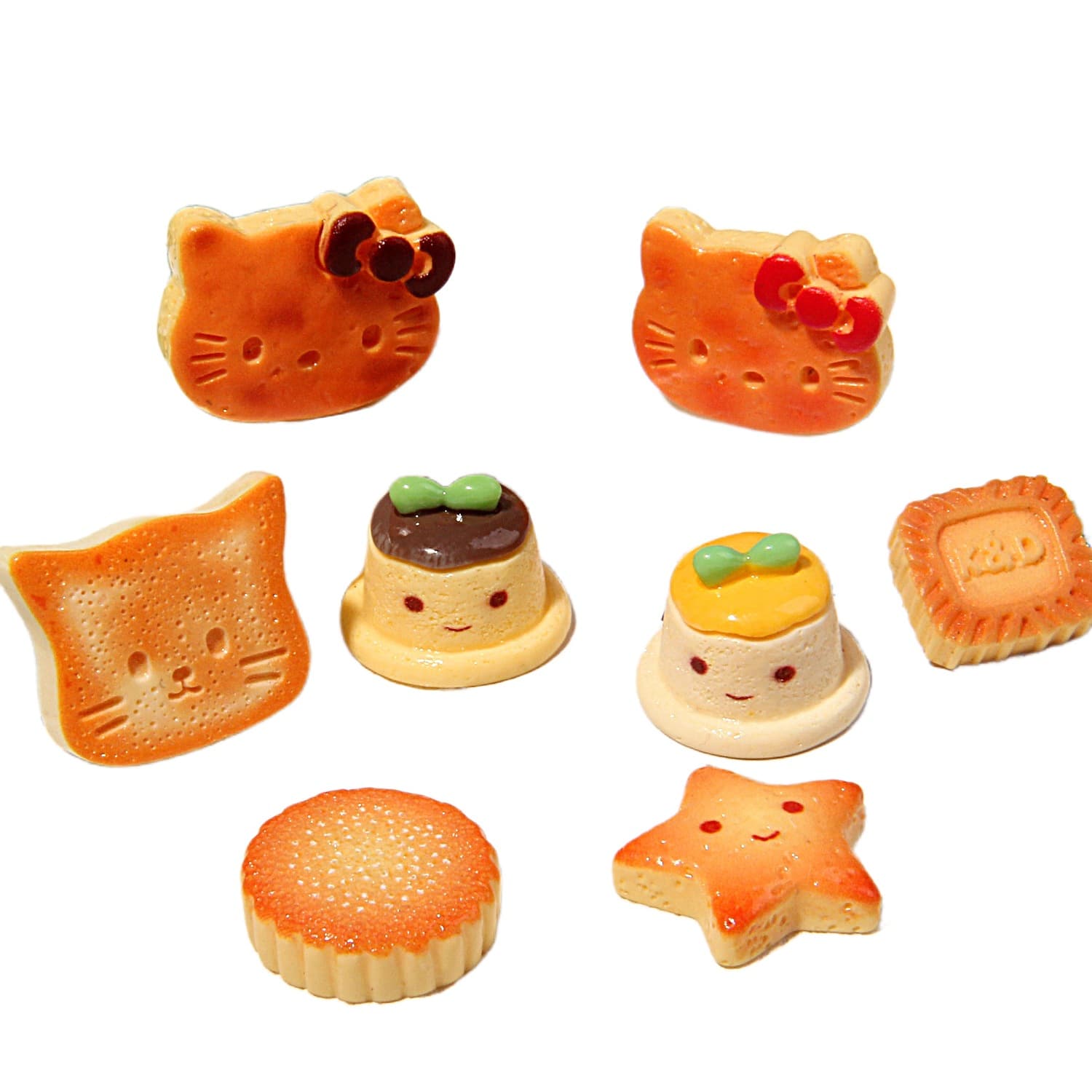 Realistic dessert food play, doll house, hairgrip, cat, DIY 5