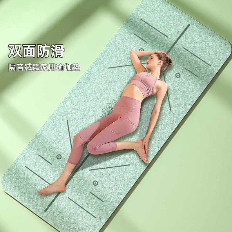Non-slip yoga mat for gym, mute carpet, made of TPE, increased thickness 2