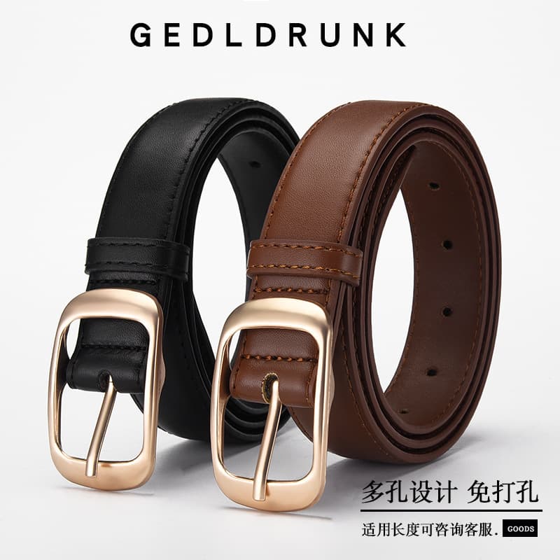 Belt, metal black jeans, women's style