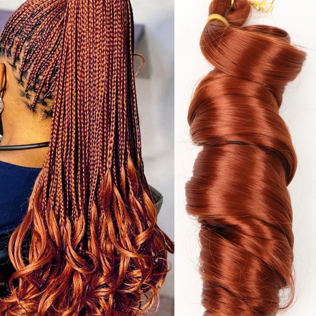 24 inch French Loose Wave Pony Curl Crochet Braids Hair 1
