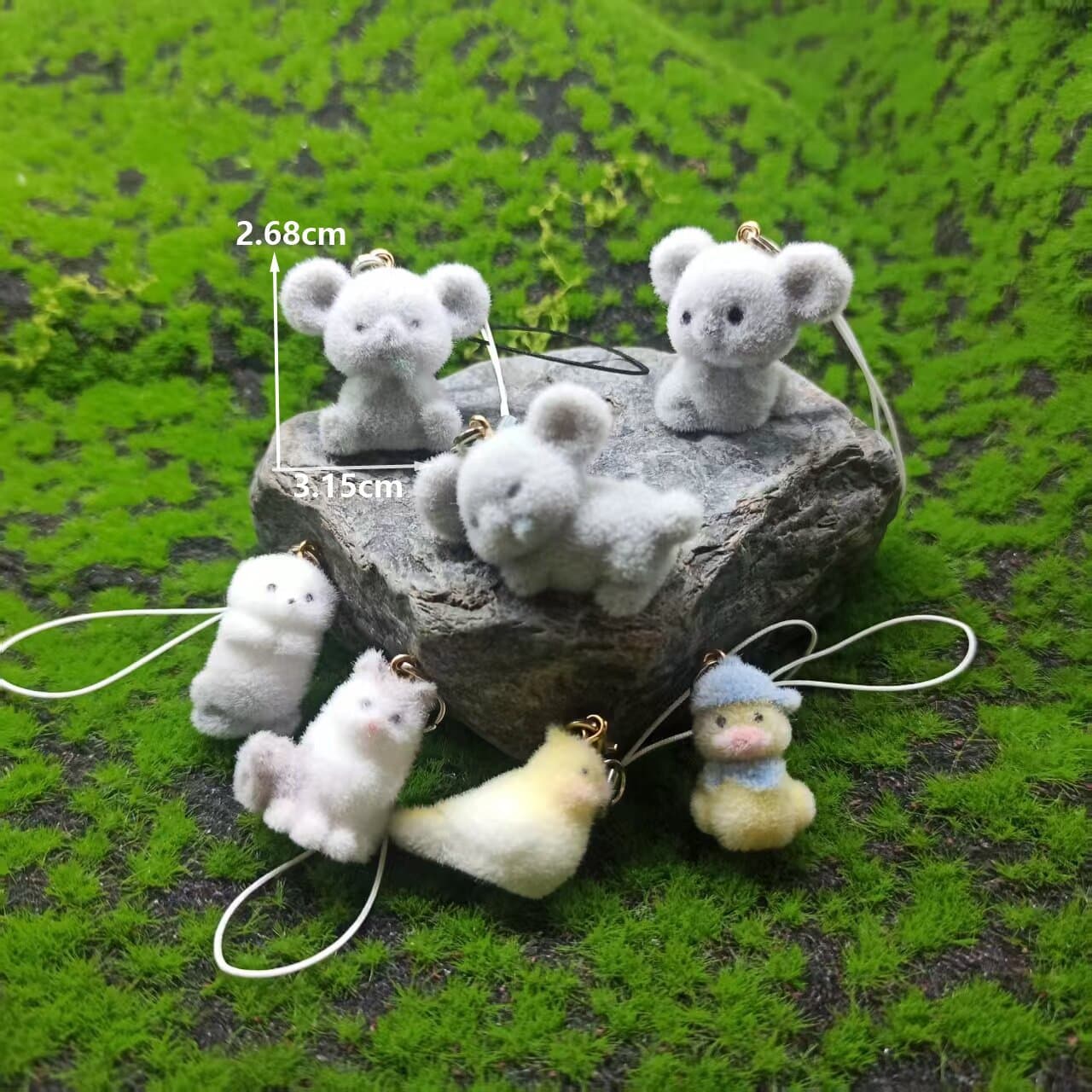 Cute three dimensional small pendant, doll, mobile phone ornaments, keychain, accessory with accessories, DIY 4