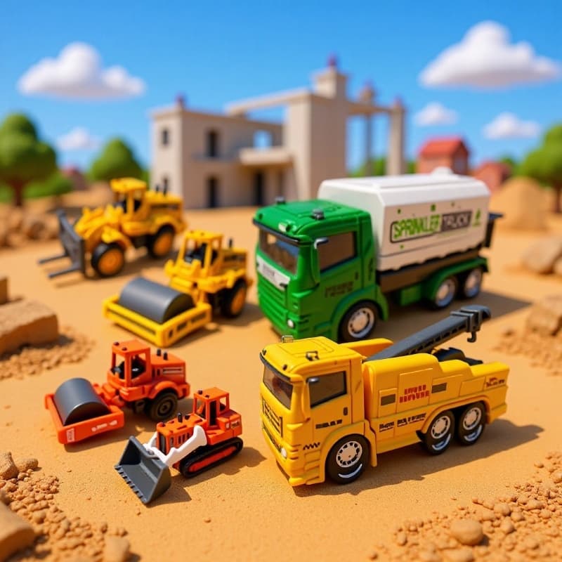 (Cross-border trading), toy car, realistic small transport, excavator, scale 1:64 3