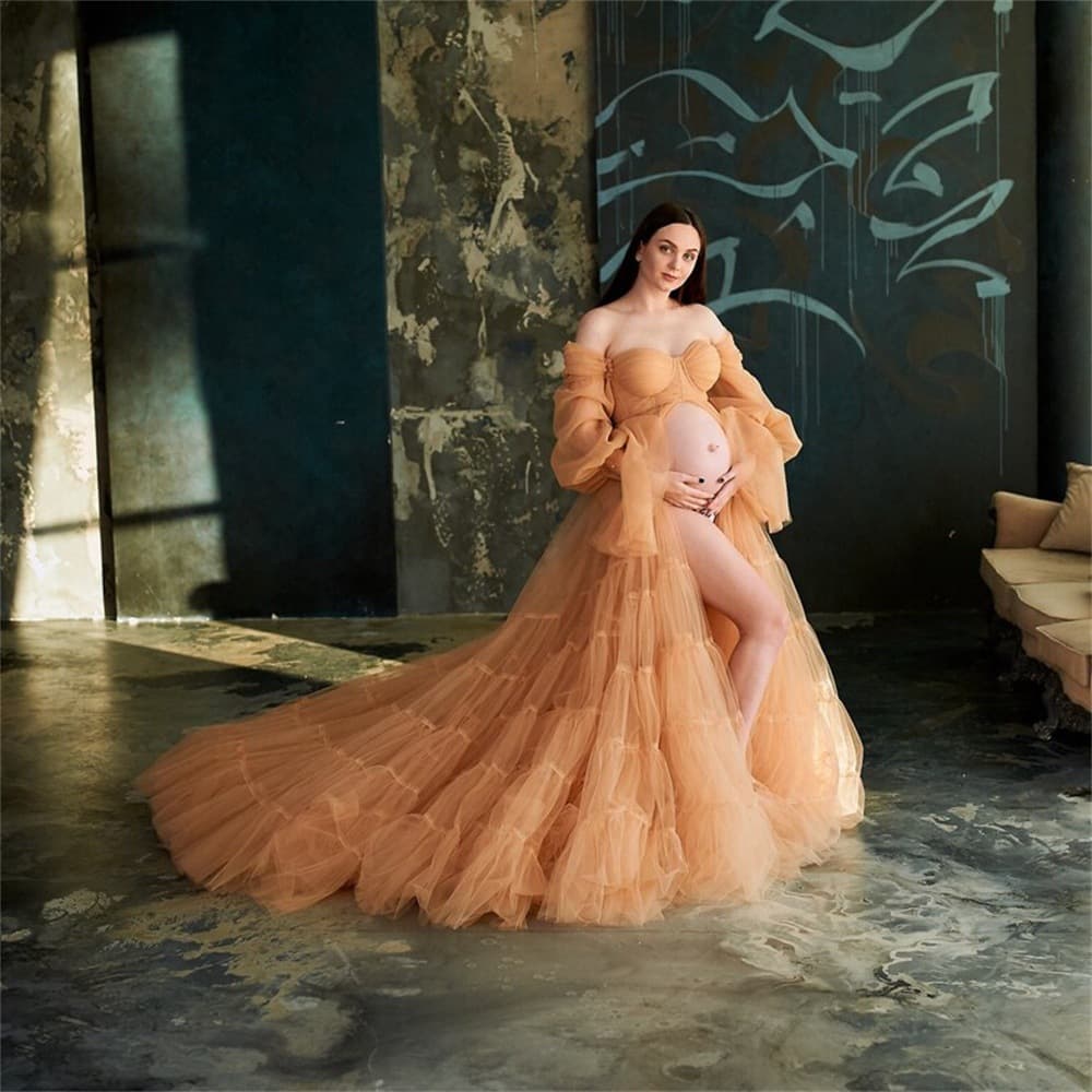 (Cross-border trading), charming tube top, shiffon dress for pregnant 1