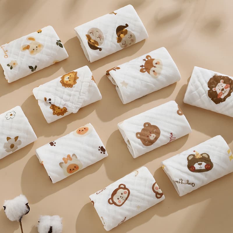 Children's gauze towel, eating bib for new born, soft scarf for face washing, water absorbent 2