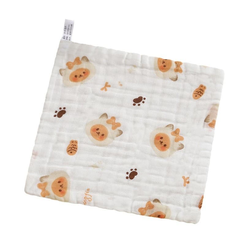 Children's gauze towel, eating bib for new born, soft scarf for face washing, water absorbent 5