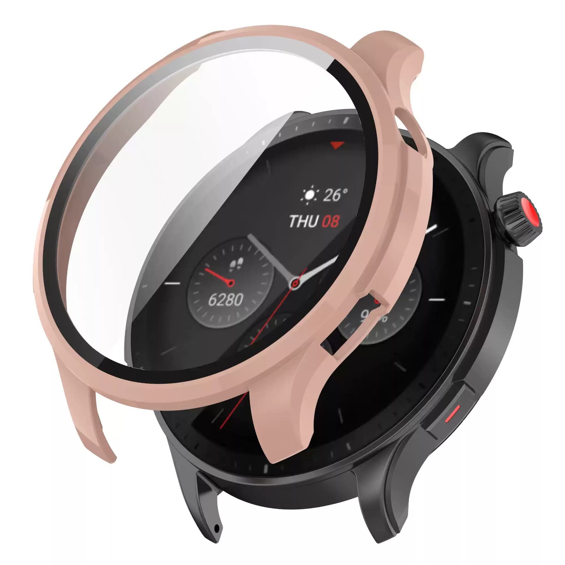 Suitable for Huami Amazfit GTR4 watch protective case gtr4 watch case tempered film GTS4 full-inclusive protective case 5