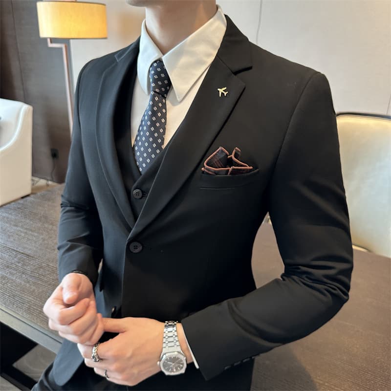Factory direct sales high-end Western suit suit men's formal suit business groom best man group clothes profession 2