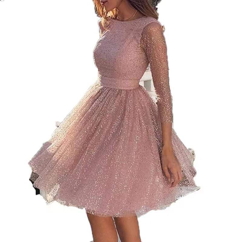 (Cross-border trading), long-sleeve, fashionable evening dress, high waist 5