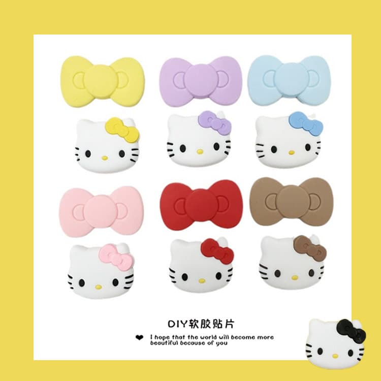 Big three dimensional silicone accessory with bow, slippers, phone case, DIY, x20 4