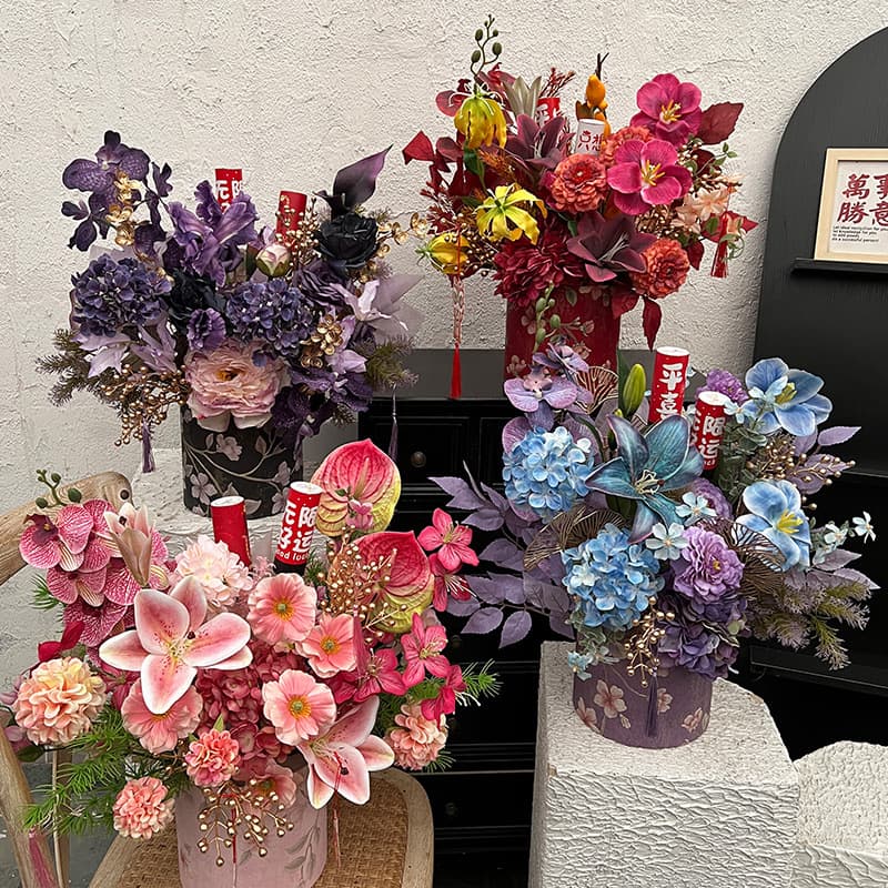 New Year decoration hug bucket blessing bucket ornaments new house home decoration New Year fortune fruit flower arrangement housewarming gift 2