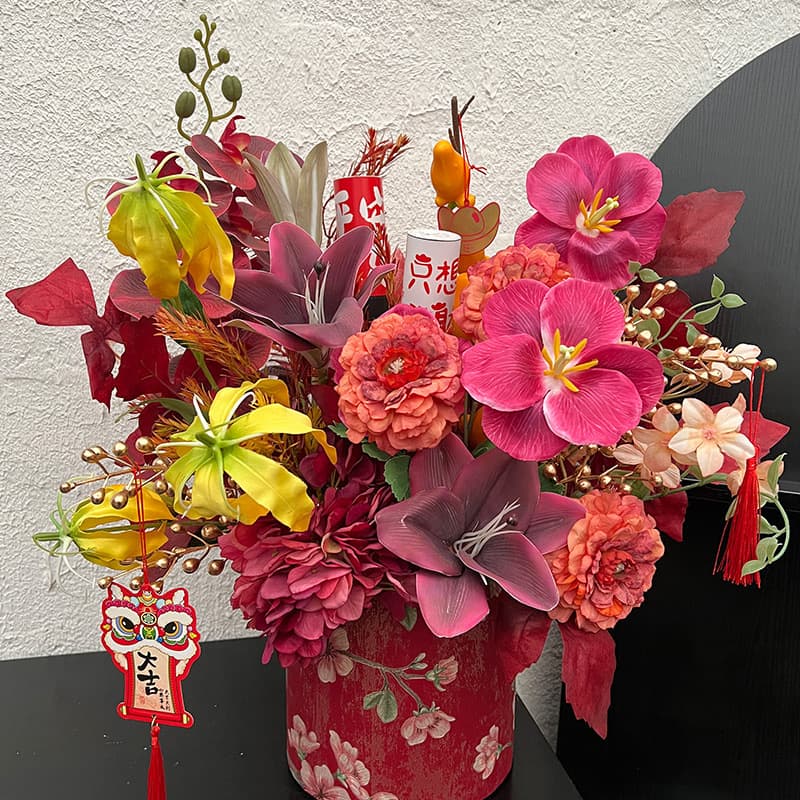New Year decoration hug bucket blessing bucket ornaments new house home decoration New Year fortune fruit flower arrangement housewarming gift 3
