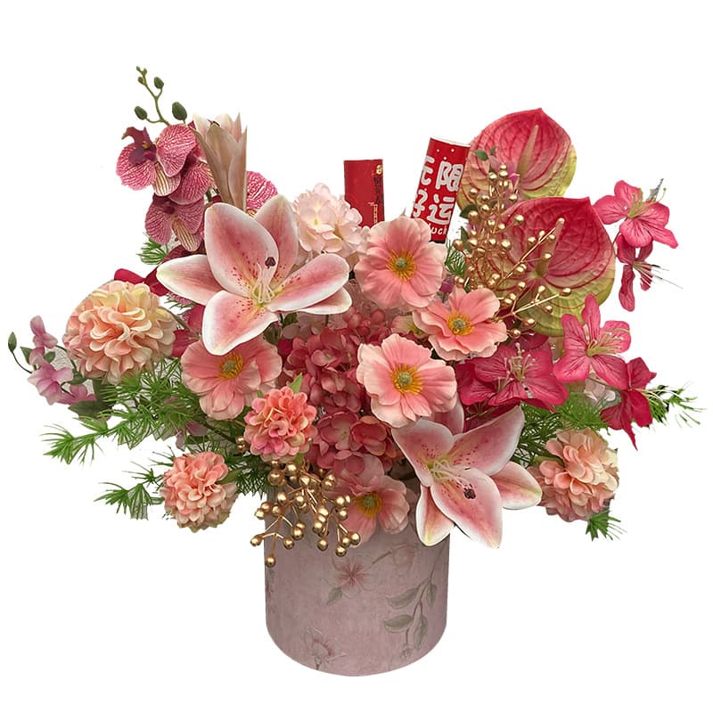 New Year decoration hug bucket blessing bucket ornaments new house home decoration New Year fortune fruit flower arrangement housewarming gift 5